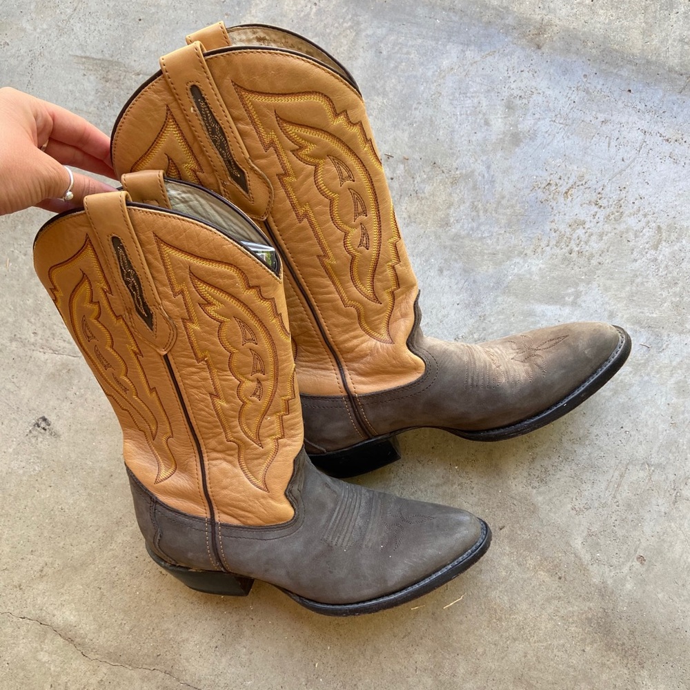 Double H Men’s Leather Cowboy Boots 9.5